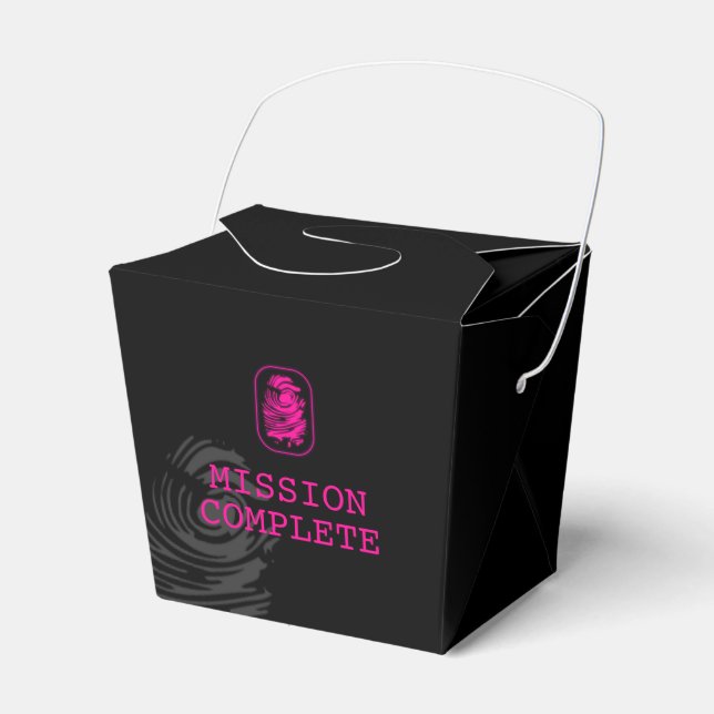 Mission Complete Spy Party Favour Box (Front Side)