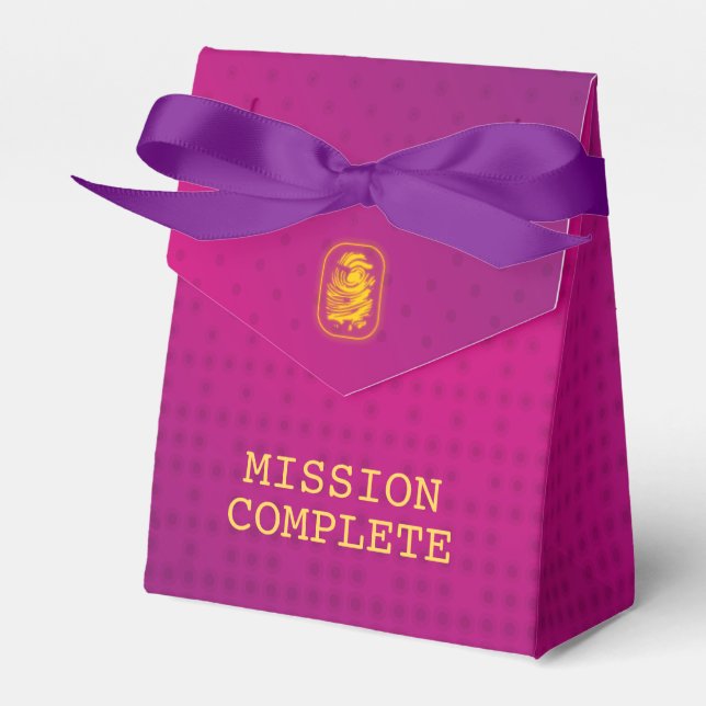 MISSION COMPLETE Spy Party Favour Box (Front Side)