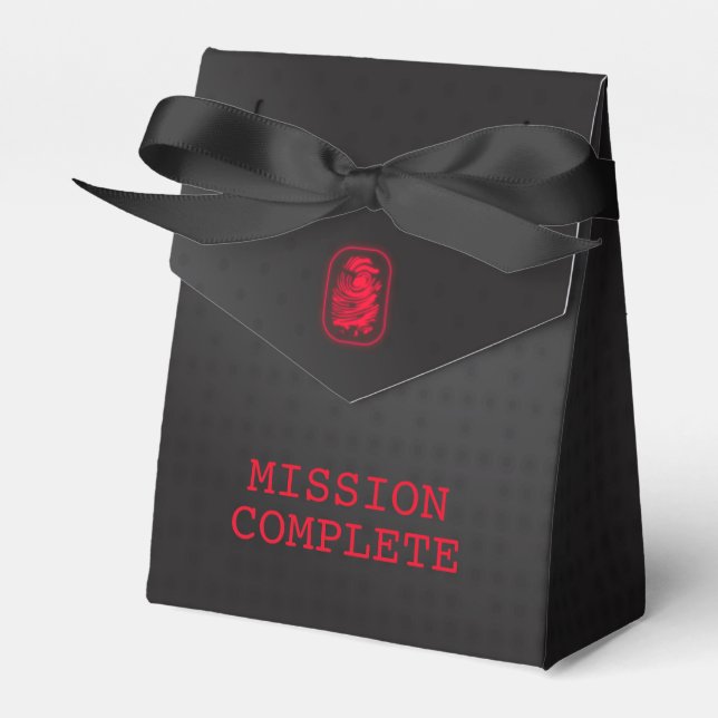 MISSION COMPLETE Spy Party Favour Box (Front Side)