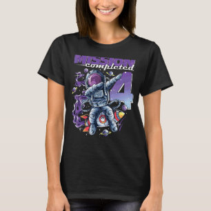 Mission Completed 4th Birthday Boy Girl 4 Years 20 T-Shirt