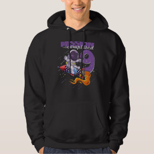 Mission Completed 9th Birthday Boy Girl 9 Years 20 Hoodie
