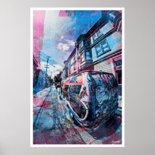 Mission District Graffiti Rocks the van in SanFran Poster