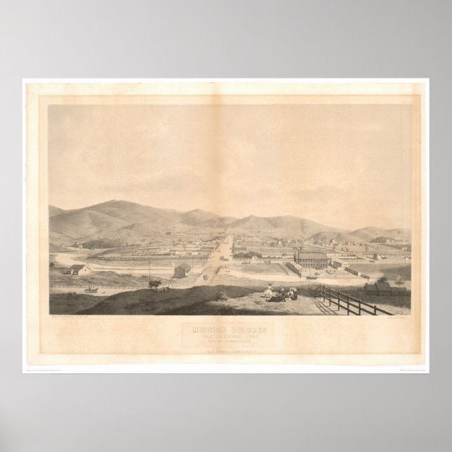 Mission Dolores, San Francisco 1860 (1097A) Poster (Front)