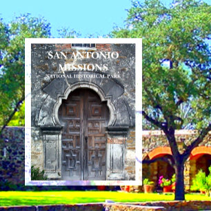 Mission Espada Church Door, San Antonio Missions  Postcard