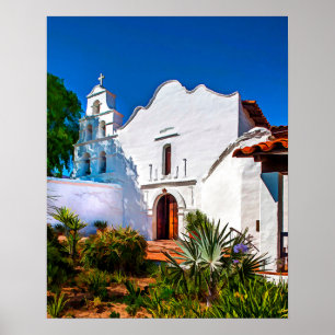 Mission SAN DIEGO de Alcala California Poster