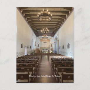 Mission San Luis Obispo de Tolosa, Colour Postcard