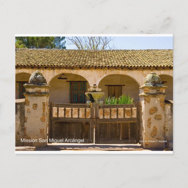 Mission San Miguel Arcángel California Products Postcard (Front)