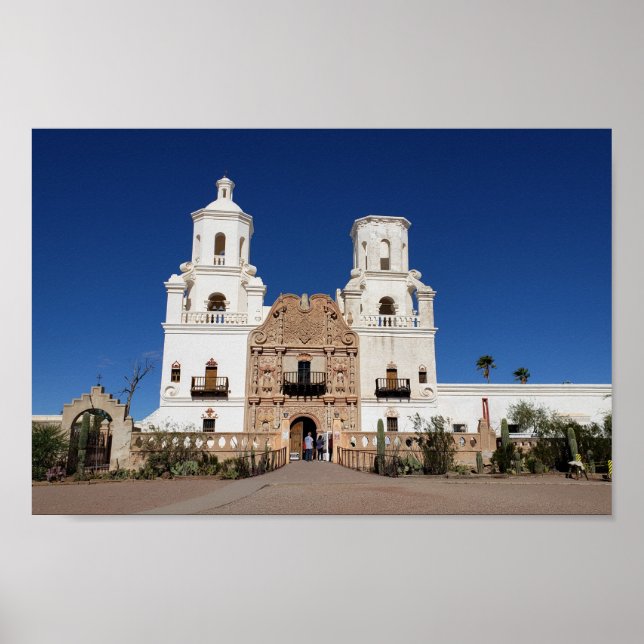 Mission San Xavier Del Bac, Tucson AZ Poster (Front)