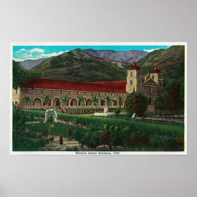 Mission Santa Barbara Poster (Front)
