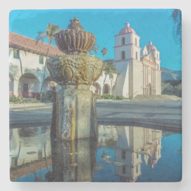 Mission Santa Barbara Stone Coaster (Front)