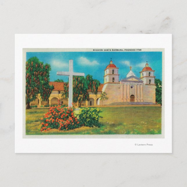 Mission Santa Barbara View Postcard (Front)