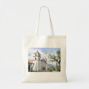 Mission Santa Barbara Watercolor Tote