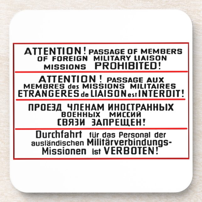 Mission Sign Memorabilia Coaster (Front)