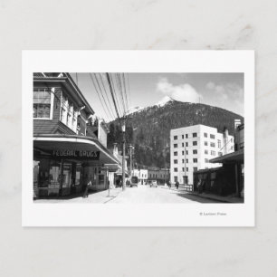 Mission Street in the centre of Ketchikan Postcard