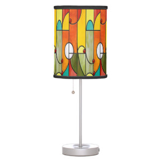 Mission style Tiffany stained glass tablelamp Desk Lamps