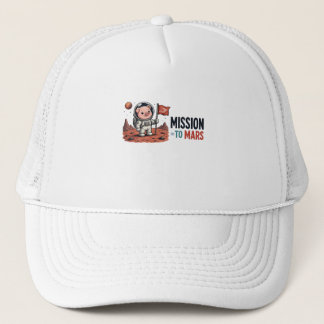Mission To Mars Space Pig Trucker Hat
