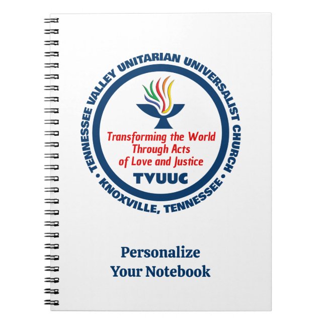 Mission - Transform World - Love and Justice Notebook (Front)