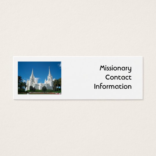 Missionary Contact Card