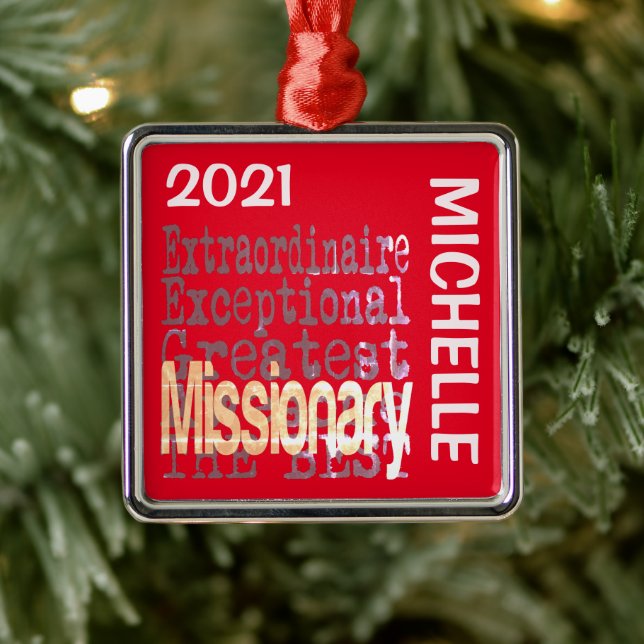 Missionary Extraordinaire CUSTOM Metal Tree Decoration (Tree)