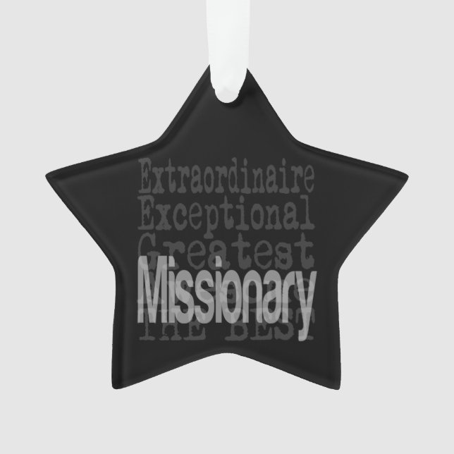 Missionary Extraordinaire Ornament (Front)