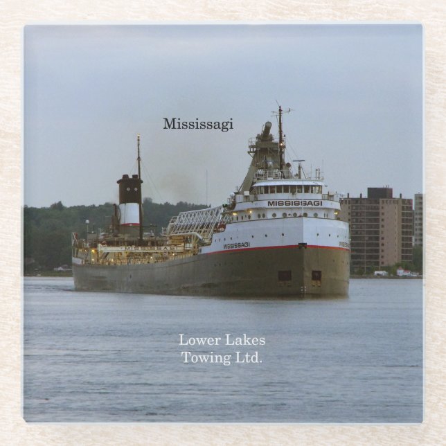 Mississagi glass coaster (Front)