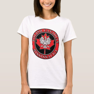 Mississauga Round Polish Canadian Leaf T-Shirt