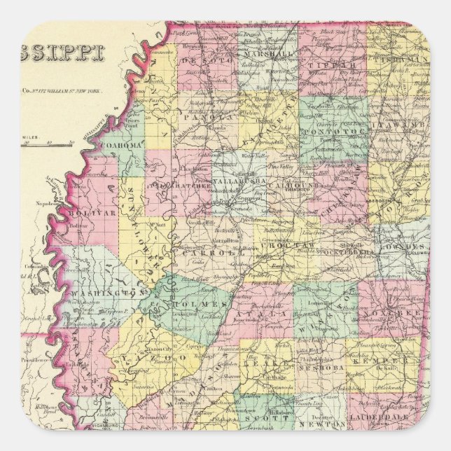 Mississippi 10 square sticker (Front)