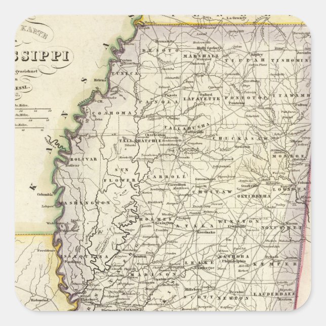 Mississippi 12 square sticker (Front)
