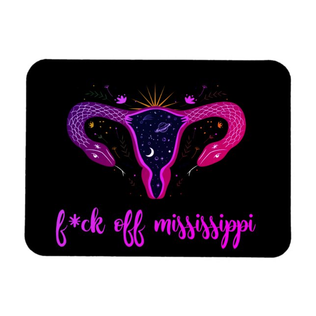 Mississippi Abortion Ban Celestial Uterus Protest  Magnet (Horizontal)