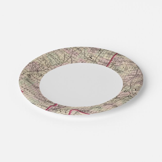 Mississippi and Alabama Paper Plate (Angled)
