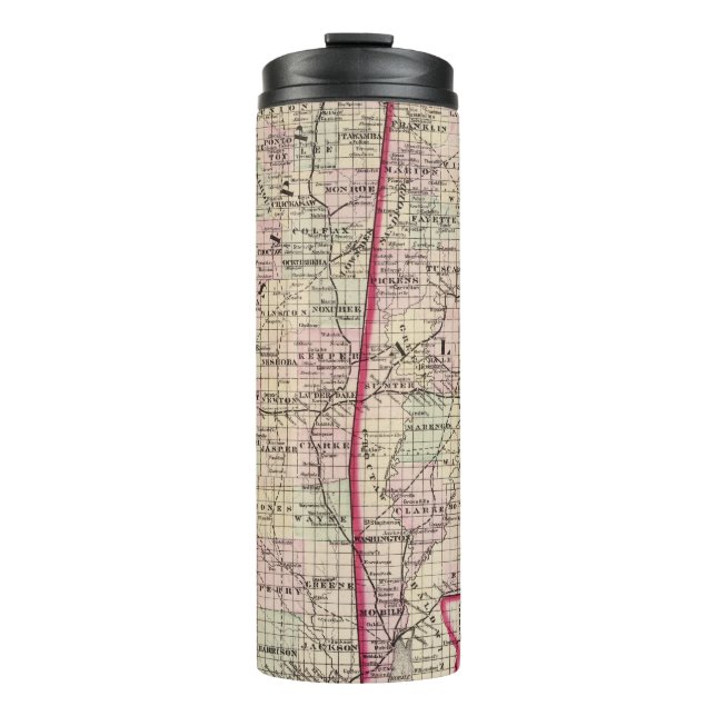 Mississippi and Alabama Thermal Tumbler (Front)
