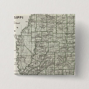 Mississippi Atlas Map 15 Cm Square Badge