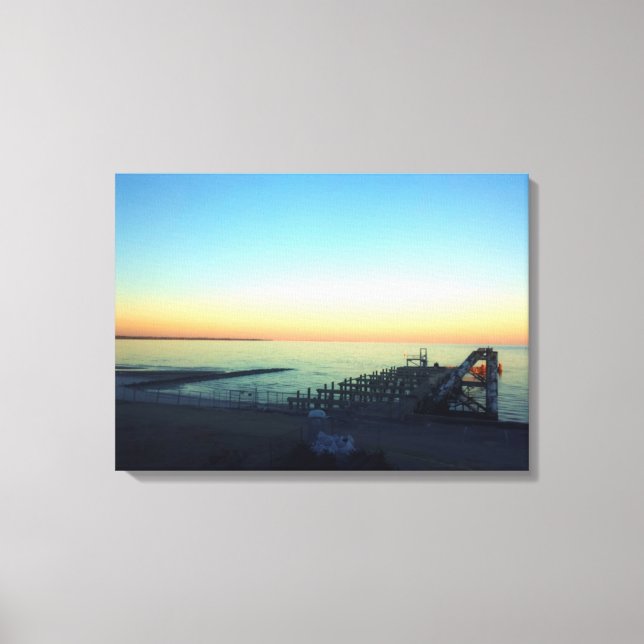 Mississippi Bay Sunset Canvas Print (Front)