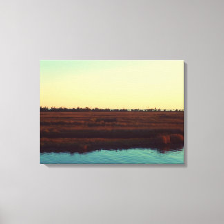 Mississippi Bayou Marshland at Sunset Canvas Print