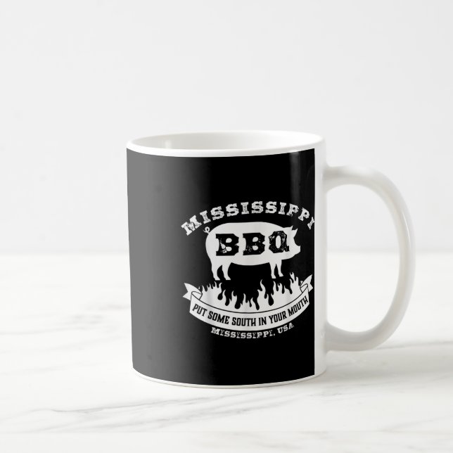 Mississippi Bbq Put Some South In Your Mouth Funny Coffee Mug (Right)