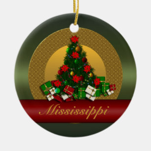 Mississippi Christmas Tree Ornament