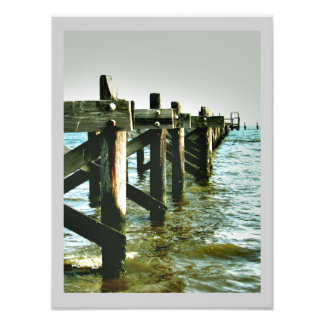Mississippi Coast Pier Landscape Colour Photo Print