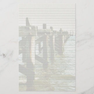 Mississippi Coast Pier Letter Paper optional lines