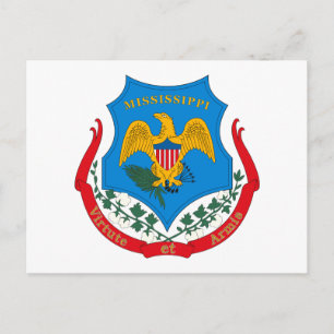 Mississippi Coat of Arms Postcard
