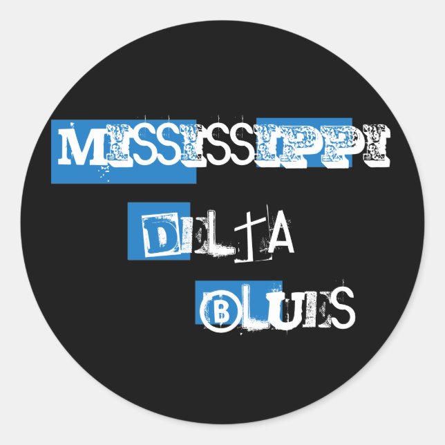 Mississippi Delta Blues Sticker (Front)