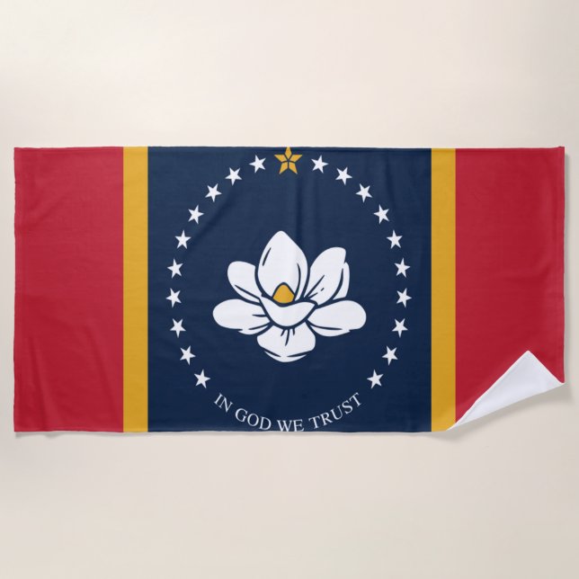 Mississippi flag beach towel (Front)