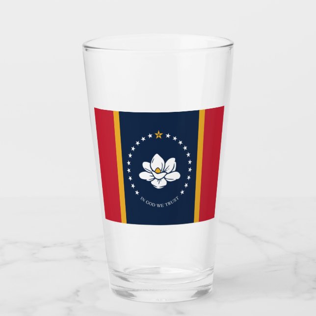 Mississippi flag glass (Front)