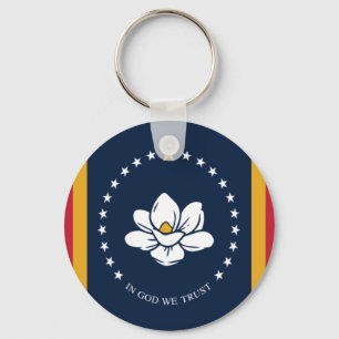 Mississippi flag key ring