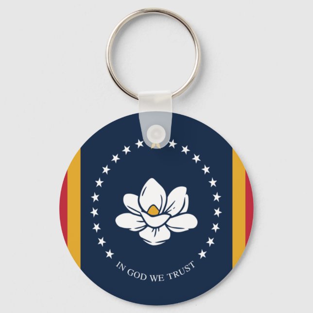 Mississippi flag key ring (Front)