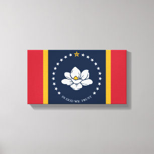 Mississippi Flag - New Magnolia Flag Canvas Print
