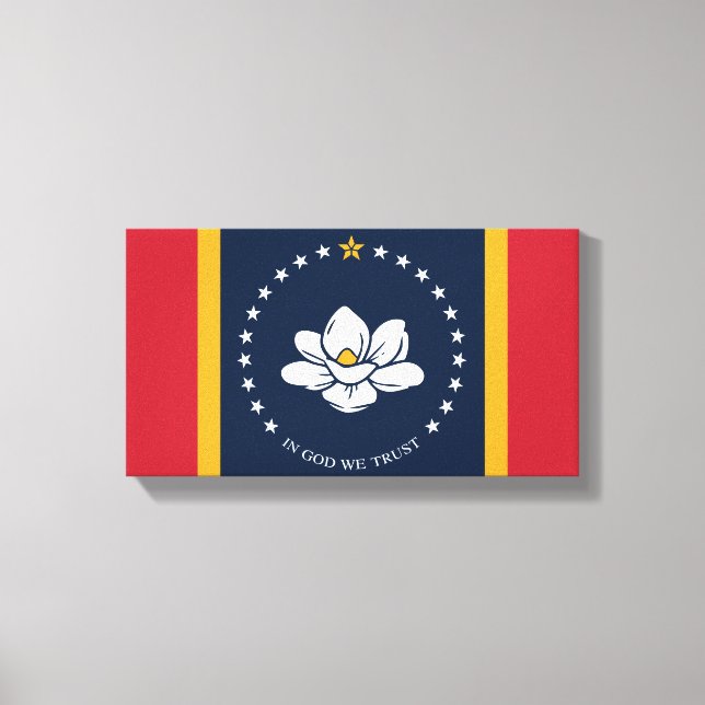 Mississippi Flag - New Magnolia Flag Canvas Print (Front)