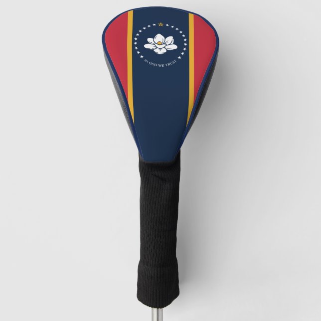 Mississippi Flag - New Magnolia Flag Golf Head Cover (Front)