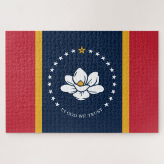 Mississippi Flag - New Magnolia Flag Jigsaw Puzzle