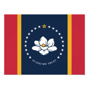 Mississippi Flag - New Magnolia Flag Photo Print