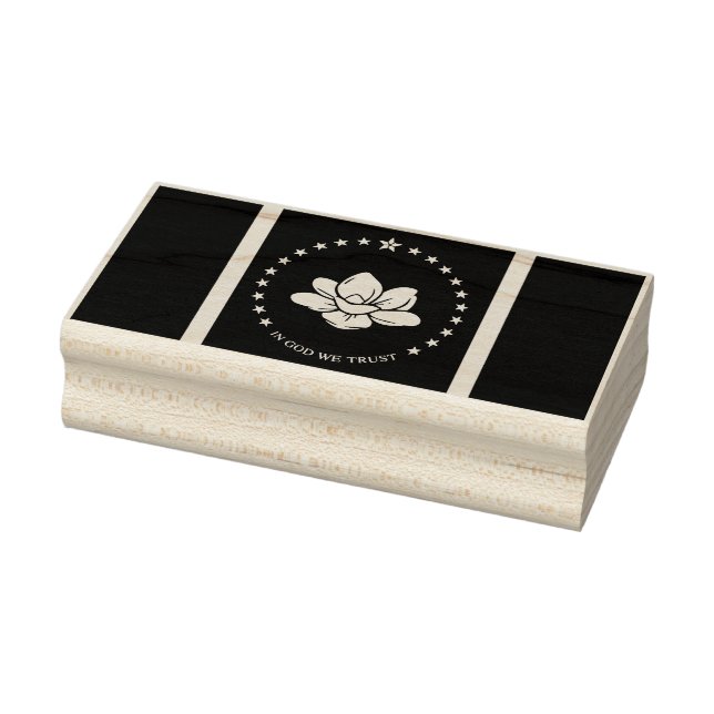 Mississippi Flag - New Magnolia Flag Rubber Stamp (Stamp)